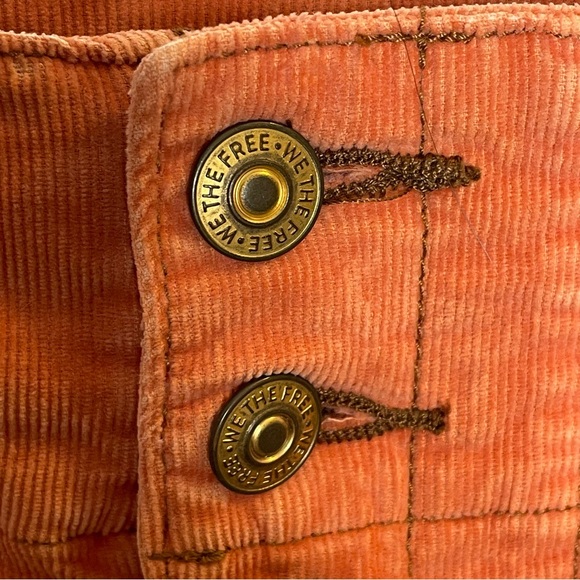 Free People We The Free Jayde Corduroy High Rise Flare Jeans in Burnt Orange 28 - Picture 7 of 13